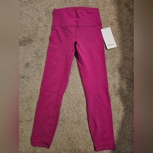 Lululemon High-Waisted Magenta Leggings - Size 6 (NWT)